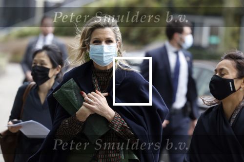 Amsterdam 16 februari 2022
Koningin Maxima arriveert bij het ABN AMRO bank kantoor op de zuidas voor bijeenkomst inclusive banking.