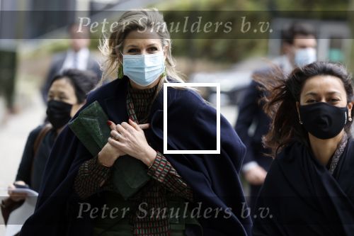 Amsterdam 16 februari 2022
Koningin Maxima arriveert bij het ABN AMRO bank kantoor op de zuidas voor bijeenkomst inclusive banking.