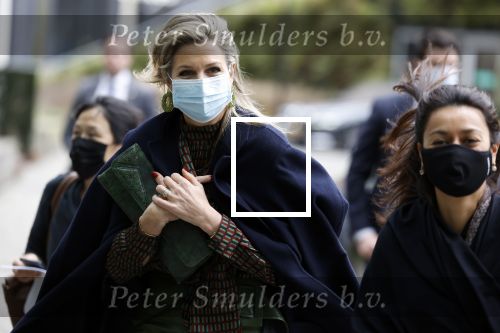 Amsterdam 16 februari 2022
Koningin Maxima arriveert bij het ABN AMRO bank kantoor op de zuidas voor bijeenkomst inclusive banking.