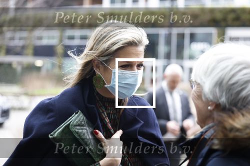 Amsterdam 16 februari 2022
Koningin Maxima arriveert bij het ABN AMRO bank kantoor op de zuidas voor bijeenkomst inclusive banking.