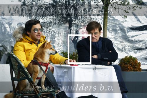 Amsterdam 30 januari 2022
Mark Baanders met zijn vader en zijn hond op terras in Amsterdam Zuid.