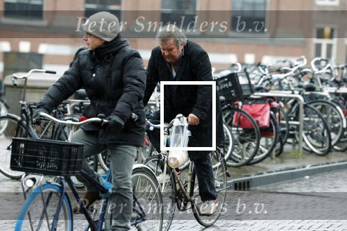Amsterdam 19 januari 2022
Michiel Romeijn op de fiets in het centrum van Amsterdam.