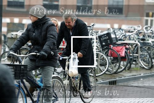 Amsterdam 19 januari 2022
Michiel Romeijn op de fiets in het centrum van Amsterdam.
