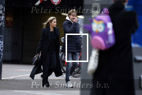 Amsterdam 29 januari 2022
Monica Geuze en haar vriend Robbert Kroese wandelnd door Amsterdam zuid.