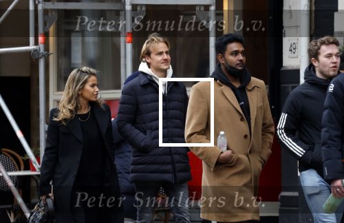 Amsterdam 29 januari 2022
Monica Geuze en haar vriend Robbert Kroese wandelnd door Amsterdam zuid.