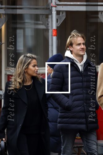 Amsterdam 29 januari 2022
Monica Geuze en haar vriend Robbert Kroese wandelnd door Amsterdam zuid.