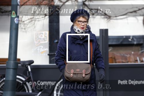Amsterdam 11 februari 2022
Odette van Thijn-Taminiau op straat in Amsterdam zuid
