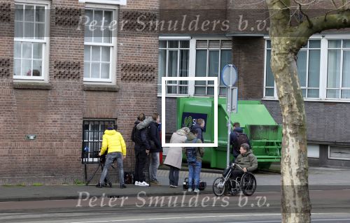 Amsterdam 15 februari 2022
Pers voor het politieburo Lijnbaansgracht waar Lil Kleine en Glennis Grace zitten
