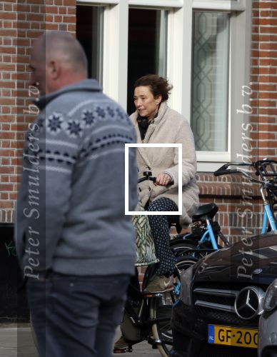 Amsterdam 13 februari 2022
Prinses Marilene op de fiets in Amsterdam zuid.
