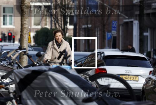 Amsterdam 13 februari 2022
Prinses Marilene op de fiets in Amsterdam zuid.