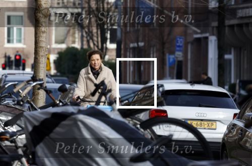 Amsterdam 13 februari 2022
Prinses Marilene op de fiets in Amsterdam zuid.