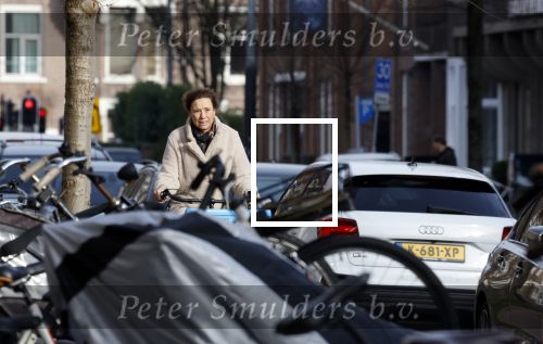 Amsterdam 13 februari 2022
Prinses Marilene op de fiets in Amsterdam zuid.