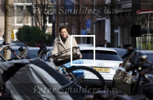 Amsterdam 13 februari 2022
Prinses Marilene op de fiets in Amsterdam zuid.