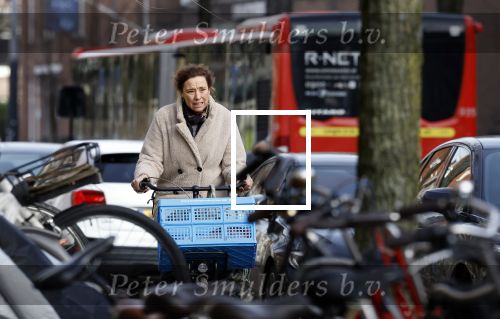 Amsterdam 13 februari 2022
Prinses Marilene op de fiets in Amsterdam zuid.