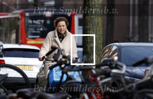 Amsterdam 13 februari 2022
Prinses Marilene op de fiets in Amsterdam zuid.