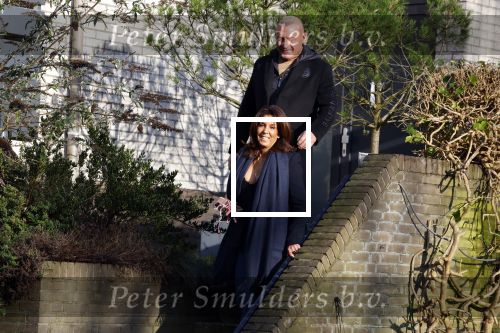 Mijdrecht 10 januari 2022
Rachel hazes en Klaas Otto vertrekken bij het huis van Rachel