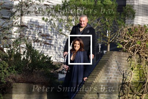 Mijdrecht 10 januari 2022
Rachel hazes en Klaas Otto vertrekken bij het huis van Rachel