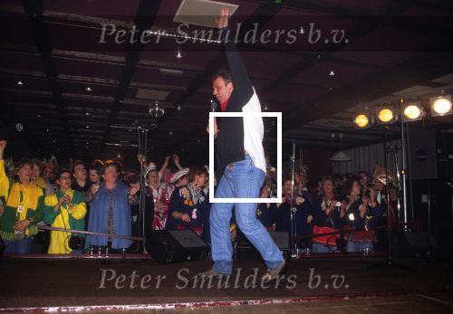 6 Februari 1995 Rene v Gijp optredend met het karnavalsliedje \