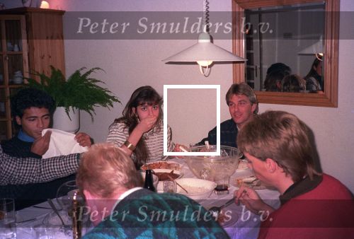 Eindhoven, 15 December 1988
Gourmetavond met Romario Monica Peter Smulders Addick Koot  Peggy Koot en Bartina Koeman en Ronald Koeman