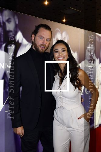 Amsterdam 7 februari 2022
Premiere Marry me in pathe arena. Romy Monteiro met vriend Jasper Suyk