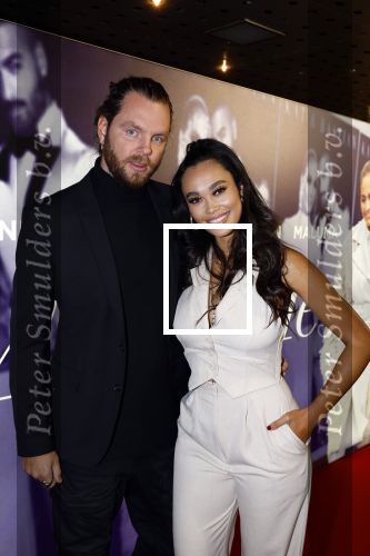 Amsterdam 7 februari 2022
Premiere Marry me in pathe arena. Romy Monteiro met vriend Jasper Suyk