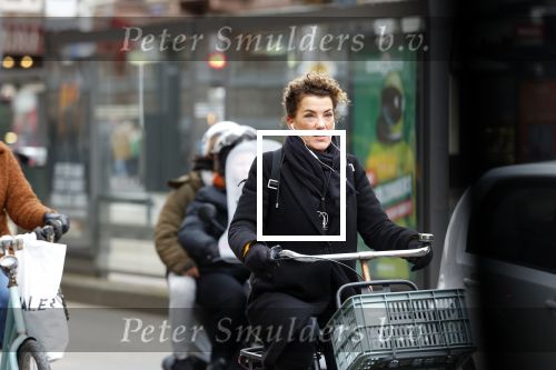 Amsterdam 29 januari 2022
Tatum Dagelet op de fiets in Amsterdam zuid