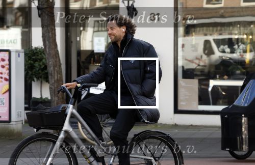 Amsterdam 11 februari 2022
Thomas Dekker op zijn fiets in AMSTERDAM.