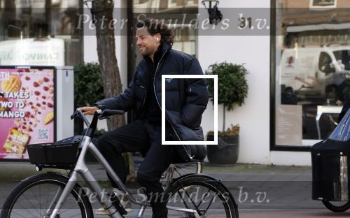 Amsterdam 11 februari 2022
Thomas Dekker op zijn fiets in AMSTERDAM.