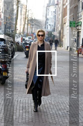 Amsterdam 14 februari 2023
Anouk Smulders op straat in Amsterdam centrum.