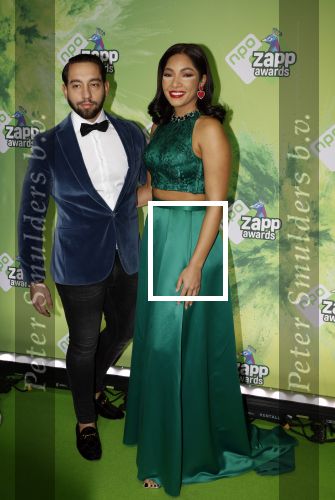 Hilversum 28 januari 2023
Zapp awards in studio 21 . April Darby met partner Alessandro Pierotti