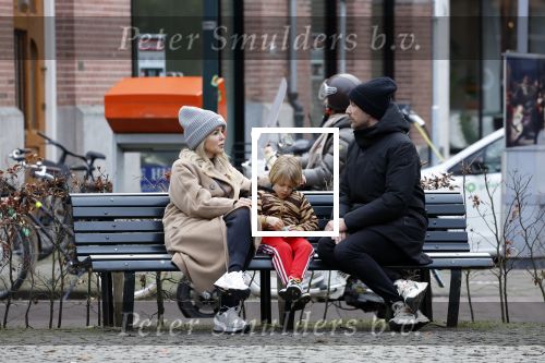 Amsterdam 11 februari 2023
Chantal janzen en haar man Marco Geeratz en zoontje Bobby in Amsterdam zuid.