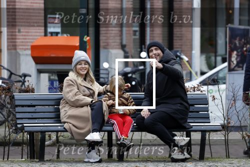 Amsterdam 11 februari 2023
Chantal janzen en haar man Marco Geeratz en zoontje Bobby in Amsterdam zuid.