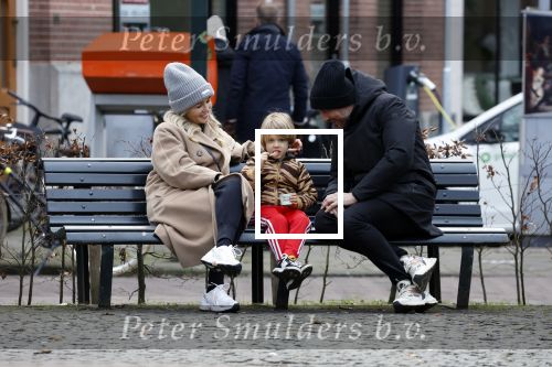 Amsterdam 11 februari 2023
Chantal janzen en haar man Marco Geeratz en zoontje Bobby in Amsterdam zuid.