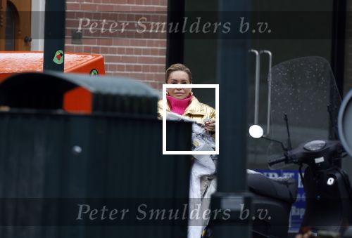 Amsterdam 20 januari 2023
Connie Witteman doet in haar groene biro en gouden jas met roze trui boodschappen in Amsterdam zuid.