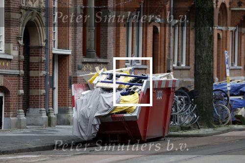 Amsterdam 27 januari 2023
Container met afval voor nieuwe huis Chantal Janzen