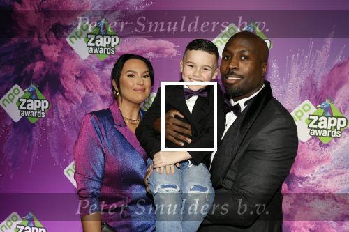 Hilversum 28 januari 2023
Zapp awards in studio 21 . Fernando Halman met vrowu en zoon