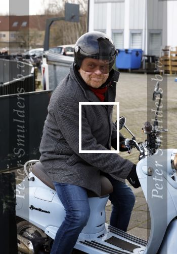 Amsterdam 4 februari 2023
Herdenkingsdienst/Begrafenis Heddy Lester.
Frits Huffnagel kwam op de scooter