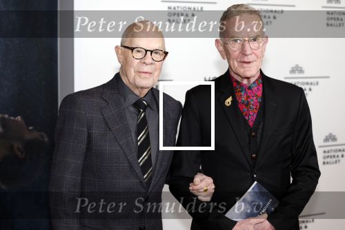 Amsterdam 9 februari 2023
Premiere Messa da Requiem van het Nationaal ballet in de Stopera. Hans v Manen met partner