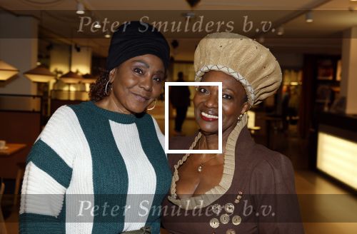 Amstelveen 6 februari 2023
Premiere African mama\'s in schouwburg Amstelveen.
Jetty Weels (Mai Tai) en Gerda Havertong