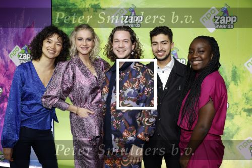 Hilversum 28 januari 2023
Zapp awards in studio 21 . Klokhuis presentatoren Nizar El Manouzi Janouk Kelderman Sarah Koorevaar Thirsa With en pascal Tan