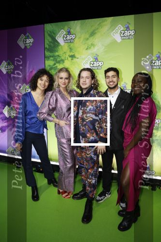 Hilversum 28 januari 2023
Zapp awards in studio 21 . Klokhuis presentatoren Nizar El Manouzi Janouk Kelderman Sarah Koorevaar Thirsa With en pascal Tan