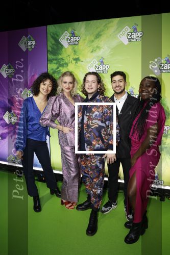 Hilversum 28 januari 2023
Zapp awards in studio 21 . Klokhuis presentatoren Nizar El Manouzi Janouk Kelderman Sarah Koorevaar Thirsa With en pascal Tan