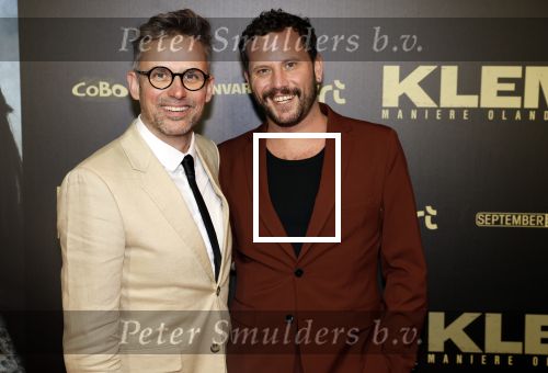 Amsterdam 30 januari 2023
Premiere Klem in Tuschinski met in de hoofdrollen Georgina Verbaan Barry Atsma Jacob Derwig Claudia Vismara Antonio Rampino Zoe Cusell Yenthe Bos en Marie  Mae v Zuilen. Patrick Martens met zijn vriend