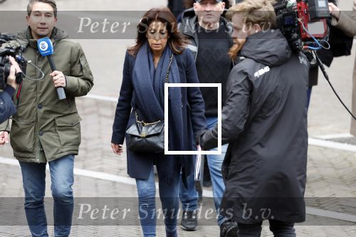 Utrecht 9 februari 2023
Kort geding Roxeanne Hazes vs. Rachel Hazes.  Roxeanne Hazes haar advocaat Maarten Kox (l) komt aan bij de rechtbank in Utrecht. Naast hem loopt ex advocaat Mr Tomlow en erachter Marieke v Beek en Robert Arjan Israel met vriendin