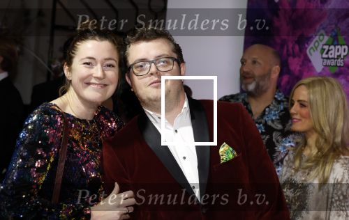 Hilversum 28 januari 2023
Zapp awards in studio 21 . Rob Janssen met vriendin