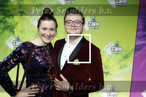 Hilversum 28 januari 2023
Zapp awards in studio 21 . Rob Janssen met vriendin
