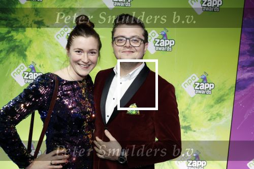 Hilversum 28 januari 2023
Zapp awards in studio 21 . Rob Janssen met vriendin