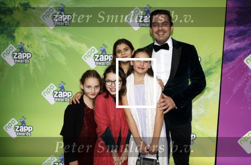 Hilversum 28 januari 2023
Zapp awards in studio 21 . Ruben Nicolai met dochter en vriendinnen