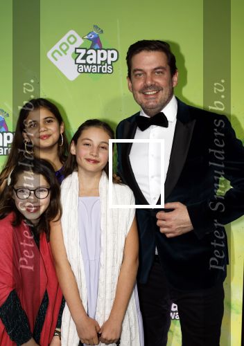 Hilversum 28 januari 2023
Zapp awards in studio 21 . Ruben Nicolai met dochter en vriendinnen