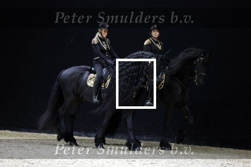 Amsterdam 28 januari 2023
Samantha Steenwijk rijdt op haar paard een kuhr terwijl ze zingt tijdens Jumping Amsterdam in de RAI.